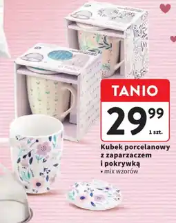 Intermarche Kubek porcelanowy z zaparzaczem i pokrywką oferta
