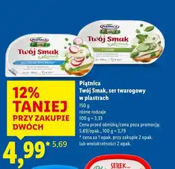 Lidl Piątnica Twój Smak, ser twarogowy w plastrach oferta
