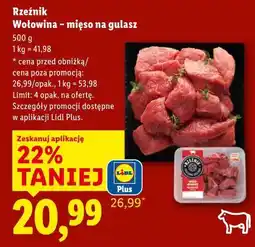 Lidl Wołowina – mięso na gulasz oferta