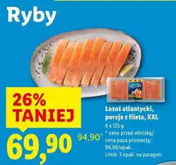 Lidl Łosoś atlantycki, porcje z fileta, XXL oferta