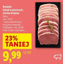 Lidl Rzeźnik Schab w plastrach, cienko krojony oferta