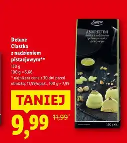 Lidl Deluxe Ciastka z nadzieniem pistacjowym oferta