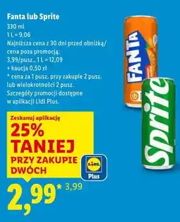 Lidl Fanta lub Sprite oferta