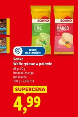 Lidl Sonko Wafle ryżowe w polewie oferta