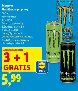 Lidl Monster Napój energetyczny oferta