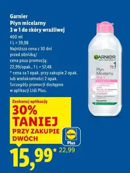 Lidl Garnier Płyn micelarny 3 w 1 do skóry wrażliwej oferta