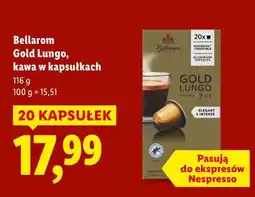Lidl Bellarom Gold Lungo, kawa w kapsułkach 116 g (20 kapsułek) oferta
