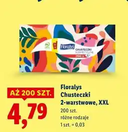 Lidl Florays Chusteczki 2-warstwowe, XXL oferta