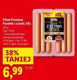 Lidl Pikok Premium Parówki z szynki, XXL oferta