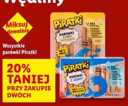 Lidl Piratti Parówki z piersi kurczaka/Parówki z szynki oferta