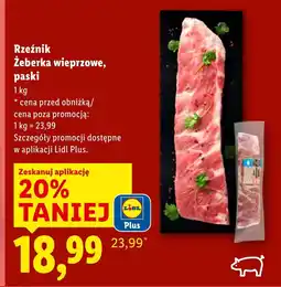 Lidl Żeberka wieprzowe Rzeźnik oferta