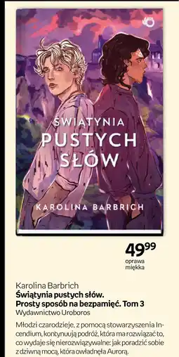 Empik Świątynia pustych słów. Prosty sposób na bezpamięć. Tom 3 Karolina Barbrich oferta