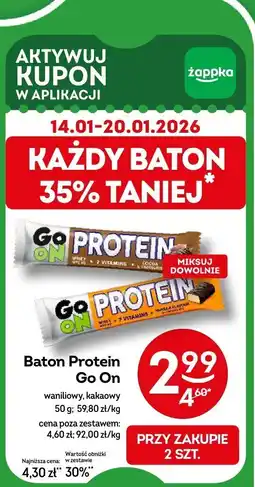 Żabka Baton Protein Go On waniliowy, kakaowy oferta