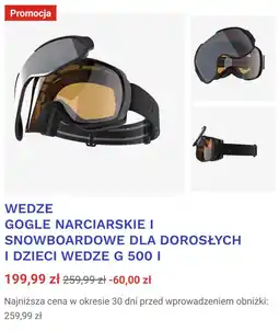 Decathlon Wedze Gogle narciarskie i snowboardowe dla dorosłych i dzieci Wedze G 500 I oferta