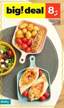 Dealz Naczynie ceramiczne kwadratowe z rączką 21 x 15 cm oferta