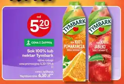 Żabka Sok 100% lub nektar Tymbark oferta