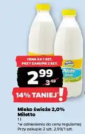 Netto Mleko świeże 2,0% Miletto oferta