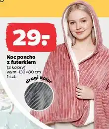 Netto Koc poncho z futerkiem 130 x 80 cm oferta