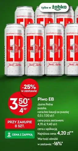 Żabka Piwo EB Jasne Pełne puszka oferta