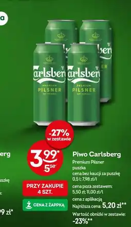 Żabka Piwo Carlsberg Premium Pilsner oferta