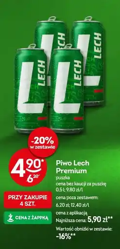 Żabka Piwo Lech Premium puszka oferta