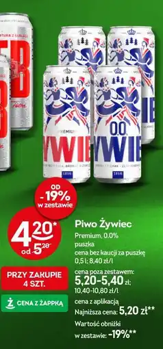 Żabka Piwo Żywiec Premium 0,0% puszka oferta