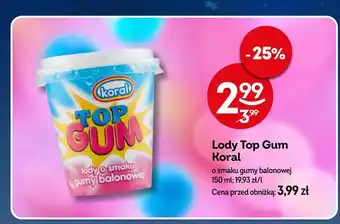 Żabka Lody Top Gum Koral oferta