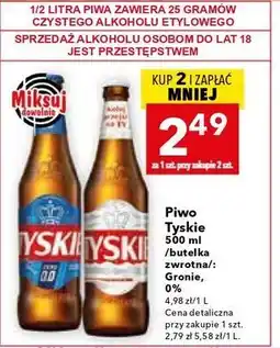 Lewiatan Piwo Tyskie 500 ml butelka zwrotna oferta