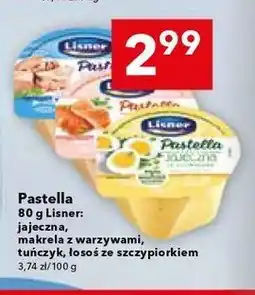 Lewiatan Pastella 80 g Lisner (jajeczna, tuńczyk, łosoś ze szczypiorkiem) oferta