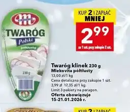 Lewiatan Twaróg kliniek 230 g Mlekovita półtłusty oferta