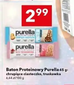 Lewiatan Baton Proteinowy Purella 45 g: chrupiące ciasteczko, truskawka oferta
