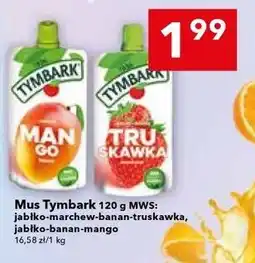 Lewiatan Mus Tymbark 120 g MWS: jabłko-marchew-banan-truskawka, jabłko-banan-mango oferta