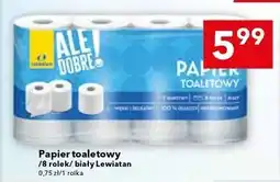 Lewiatan Papier toaletowy /8 rolek/ biały Lewiatan oferta