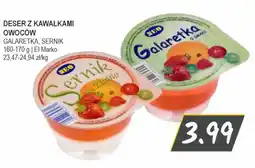 Słoneczko Deser z kawałkami owoców galaretka, sernik el marko oferta