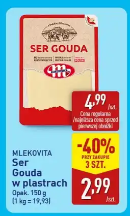 ALDI Ser Gouda w plastrach MLEKOVITA oferta