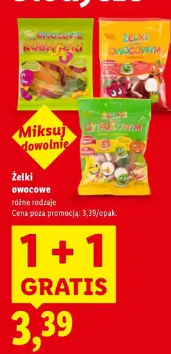 Lidl Żelki owocowe różne rodzaje oferta