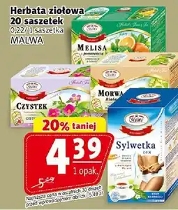 Prim Market Herbata ziołowa 20 saszetek MALWA oferta