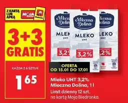 Biedronka Mleko UHT 3,2% Mleczna Dolina, 1l oferta