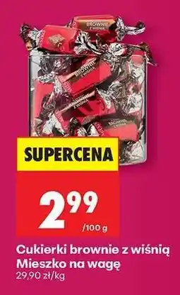 Biedronka Cukierki brownie z wiśnią Mieszko na wagę oferta