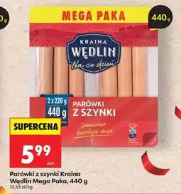 Biedronka Parówki z szynki Kraina Wędlin Mega Paka, 440 g oferta