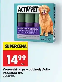 Biedronka Woreczki na psie odchody Activ Pet, 8x20 szt oferta