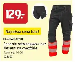 Jula Spodnie ostrzegawcze bez kieszeni na gwoździe BLUEWEAR oferta