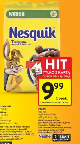 Intermarche Nestlé Nesquik płatki śniadaniowe oferta