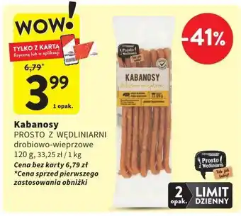 Intermarche Kabanosy PROSTO Z WĘDLINIARNI oferta