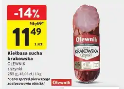 Intermarche Kiełbasa sucha krakowska OLEWNIK oferta