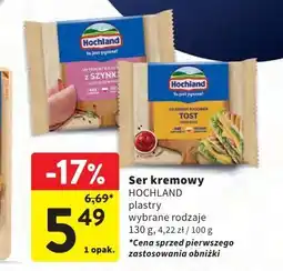 Intermarche Ser kremowy HOCHLAND plastry oferta