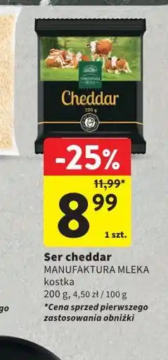 Intermarche Ser cheddar Manufaktura Mleka oferta