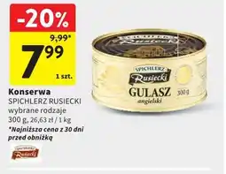 Intermarche Konserwa Gulasz SPICHLERZ RUSIECKI oferta