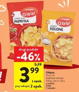 Intermarche Chipsy O LA LA! papryka, solone oferta