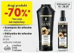 Intermarche Szampon do włosów Gliss / Odżywka do włosów Gliss 200 ml wybrane rodzaje oferta